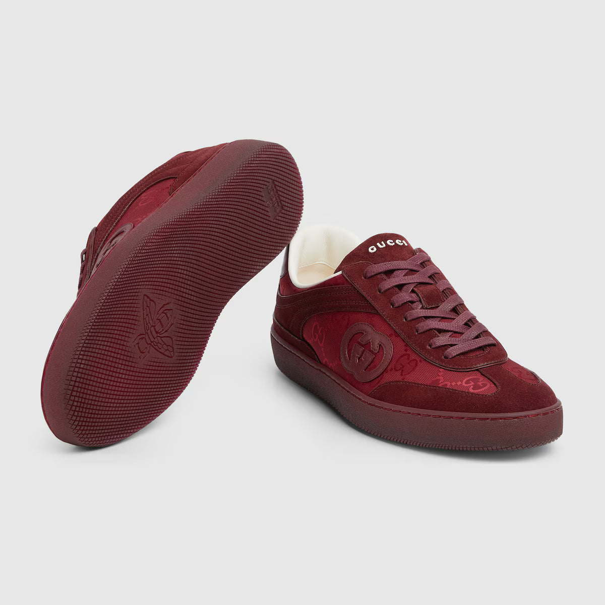 Men's G75 sneaker in Rosso Ancora suede