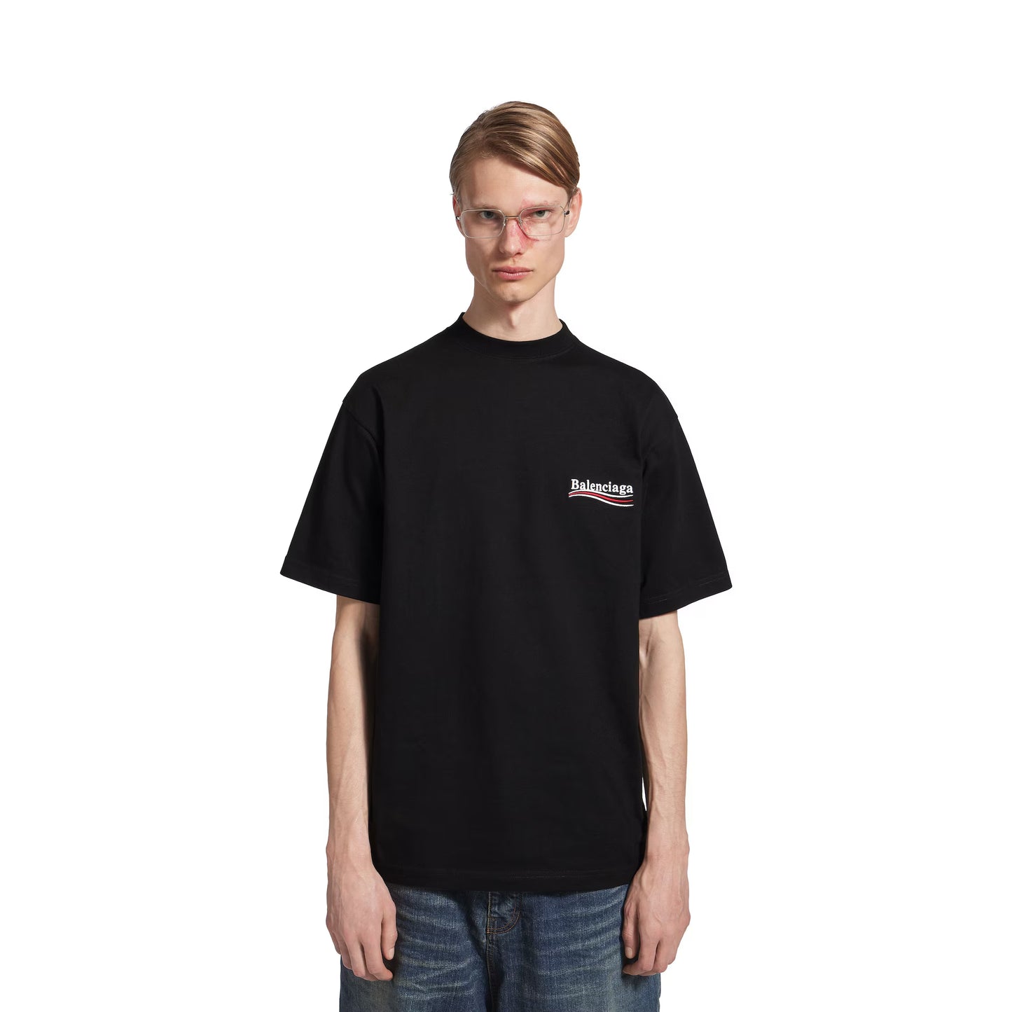 Men's Political Campaign T-shirt Large Fit in Black