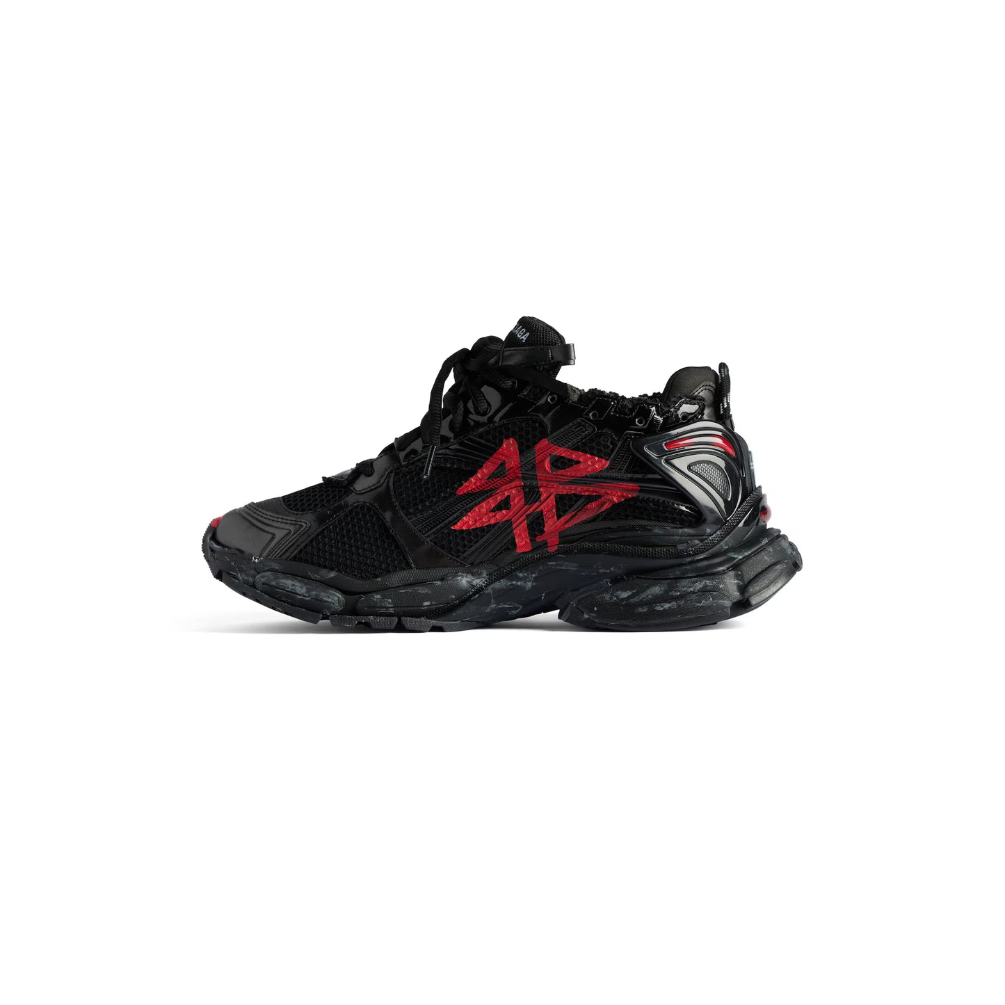 Men's Runner Graffiti Sneaker in Black