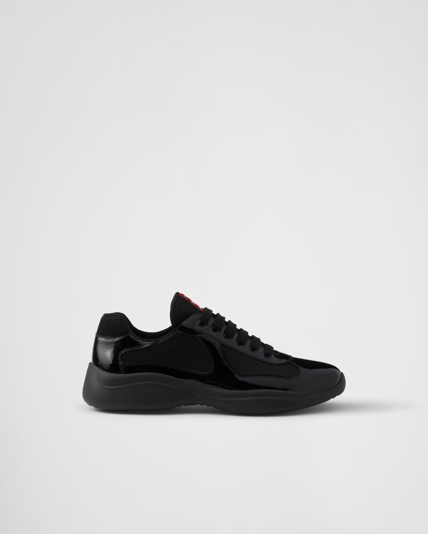Patent leather and technical fabric Prada America's Cup sneakers