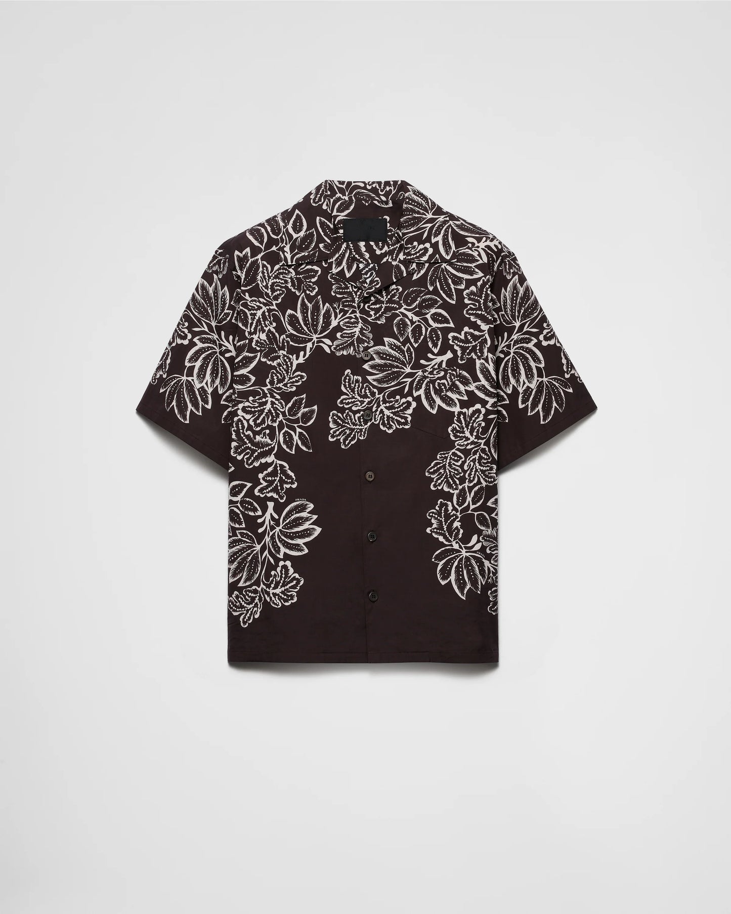 Printed cotton bowling shirt
