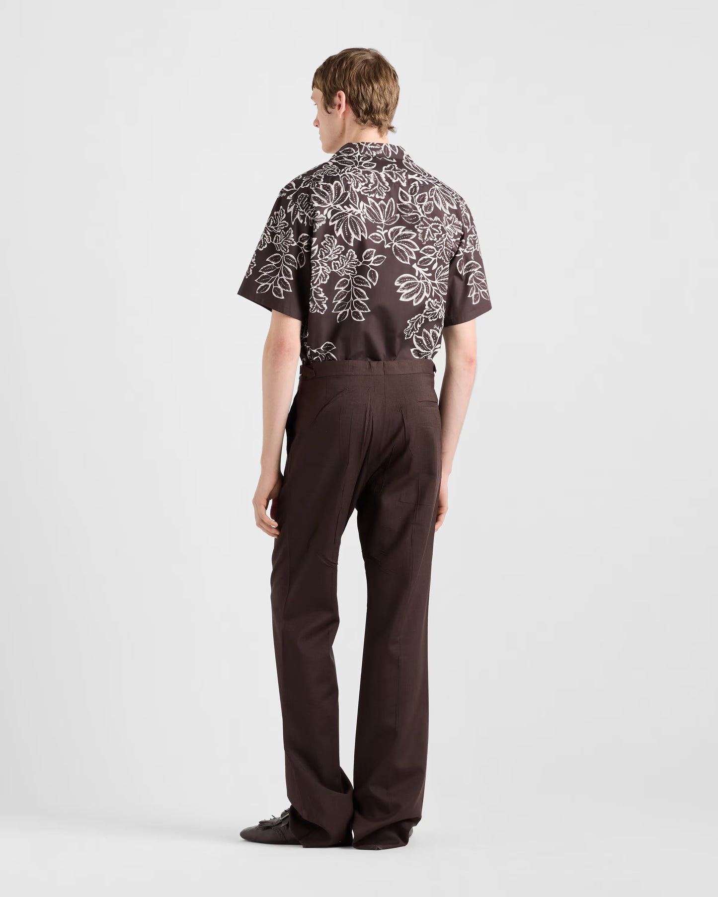 Printed cotton bowling shirt