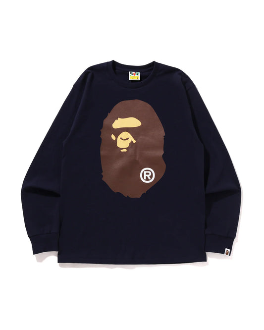 A BATHING APE Men Long Sleeve T-Shirt Big Ape Head L/s Tee