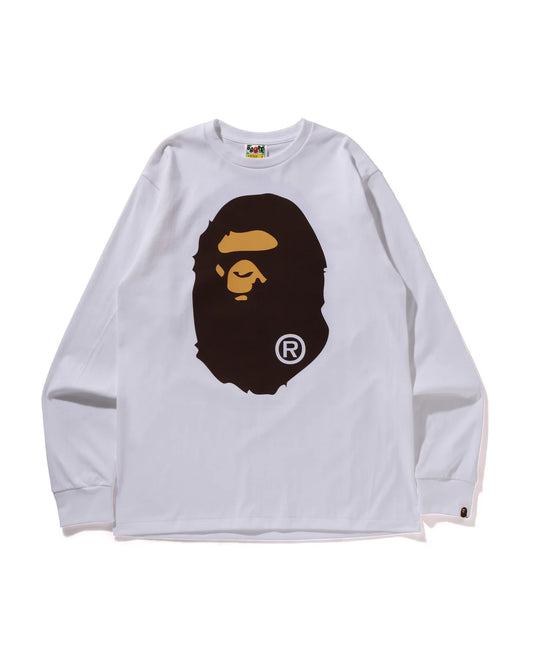 A BATHING APE Men Long Sleeve T-Shirt Big Ape Head L/s Tee