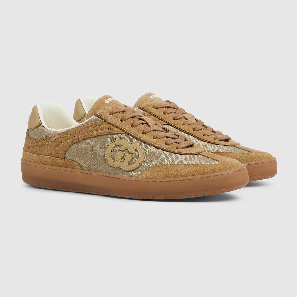 Men's G75 sneaker in beige suede