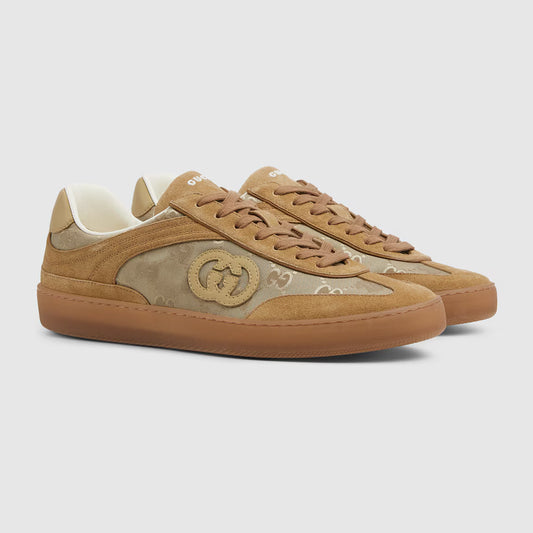 Men's G75 sneaker in beige suede