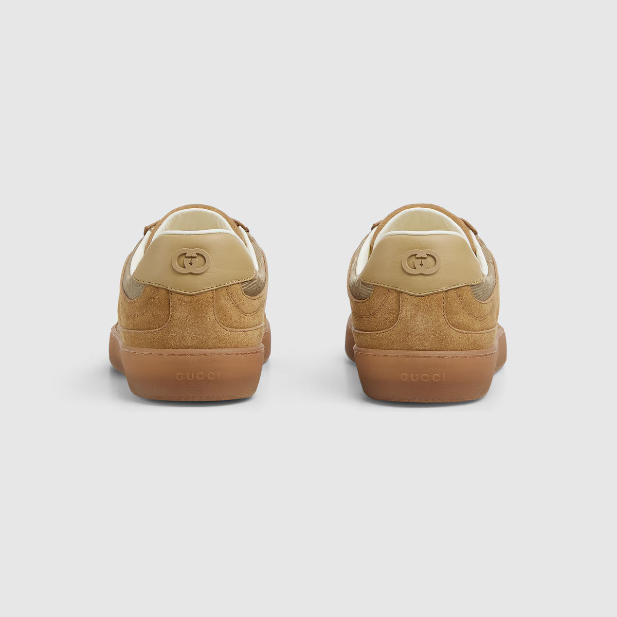 Men's G75 sneaker in beige suede