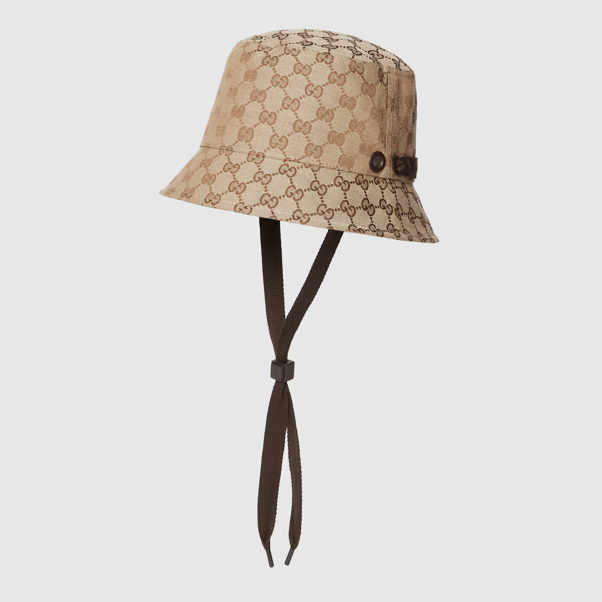 GG canvas bucket hat with tie