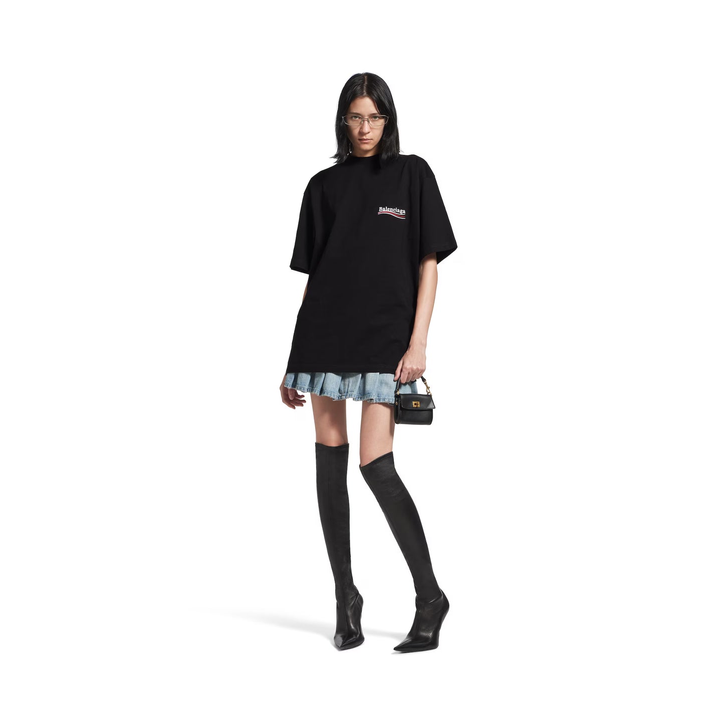 Men's Political Campaign T-shirt Large Fit in Black