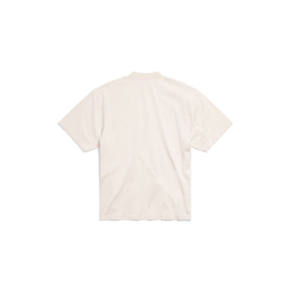 Political Stencil T-shirt Medium Fit in Off White/black