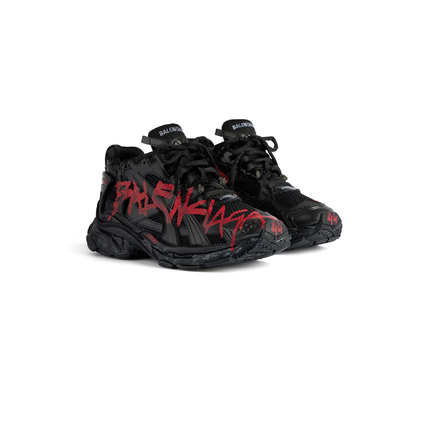 Men's Runner Graffiti Sneaker in Black