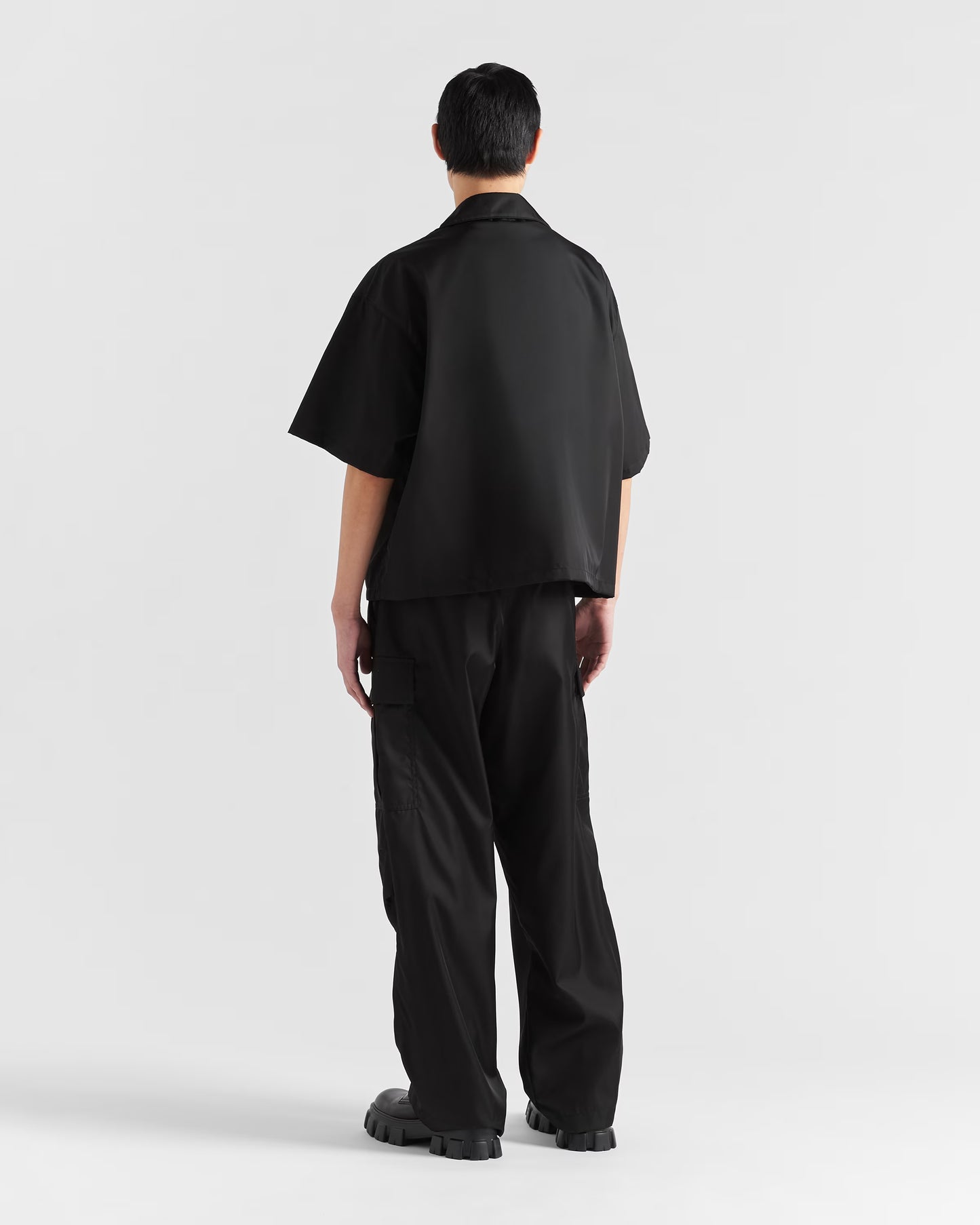 Re-Nylon short-sleeved shirt Black