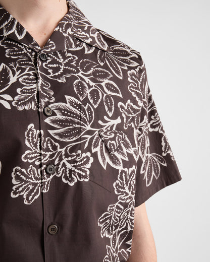 Printed cotton bowling shirt