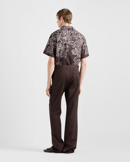 Printed cotton bowling shirt