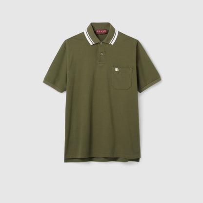 Cotton polo shirt with embroidery