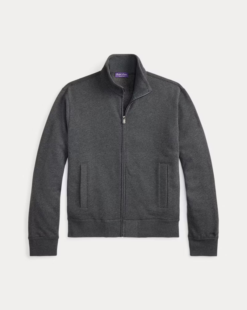 Cotton-Cashmere Fleece Track Jacket