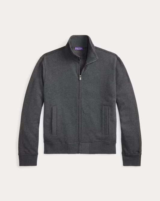 Cotton-Cashmere Fleece Track Jacket